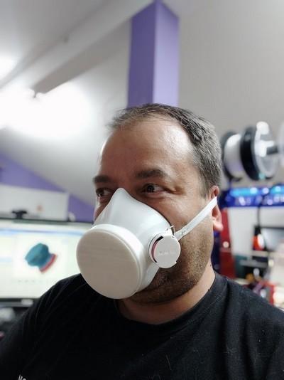 3D printed Mask with Exchangeable filter and exhalation valve