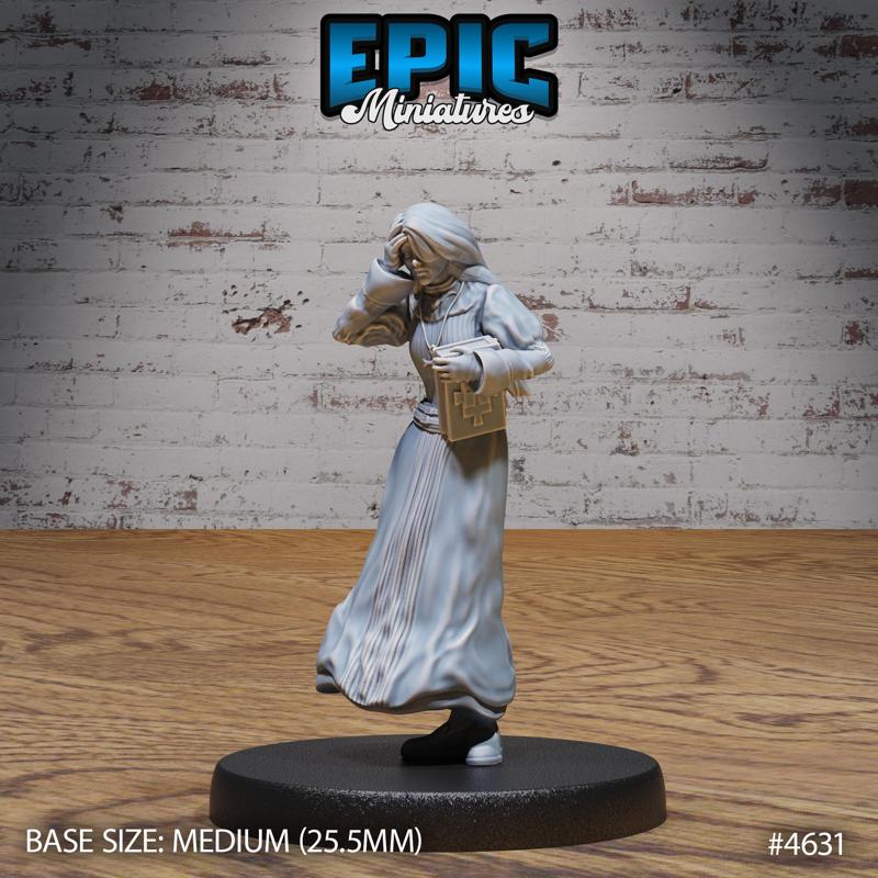 Possessed Nun ‧ DnD Miniature ‧ Tabletop Miniatures ‧ Gaming Monster ‧ 3D Model ‧ RPG ‧ DnDminis ‧ STL FILE