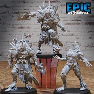 Werewolf Classic Set ‧ DnD Miniature ‧ Tabletop Miniatures ‧ Gaming Monster ‧ 3D Model ‧ RPG ‧ DnDminis ‧ STL FILE