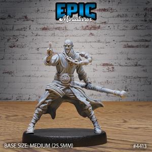Element Monk Air Attack ‧ DnD Miniature ‧ Tabletop Miniatures ‧ Gaming Monster ‧ 3D Model ‧ RPG ‧ DnDminis ‧ STL FILE