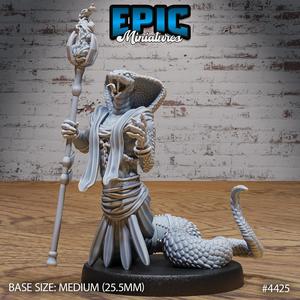 Cobra Folk Warrior ‧ DnD Miniature ‧ Tabletop Miniatures ‧ Gaming Monster ‧ 3D Model ‧ RPG ‧ DnDminis ‧ STL FILE