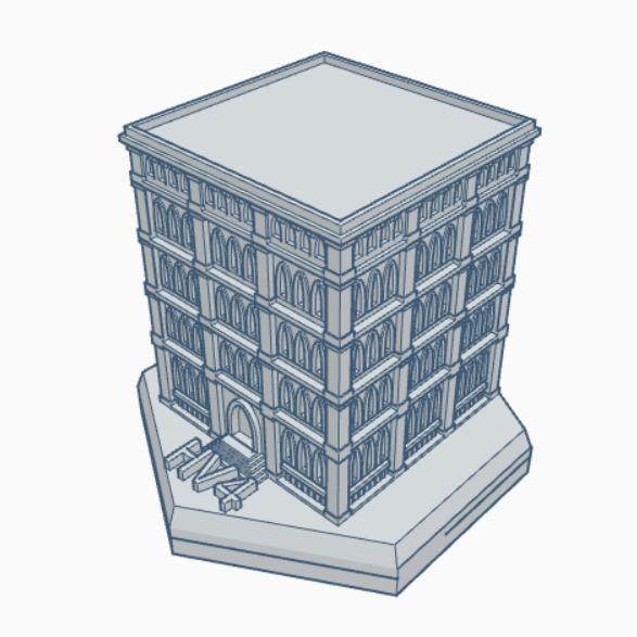 Gothic Building HMSG103 Hex Map Scale