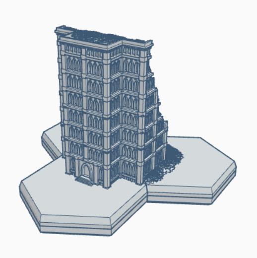 Gothic Ruined Building 58 Hex Map Scale HMSGR058