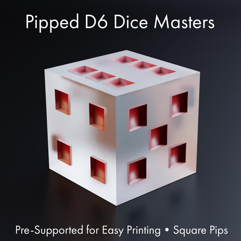 Dice Masters - Sharp-Edged Square Pipped D6 - Pre-Supported