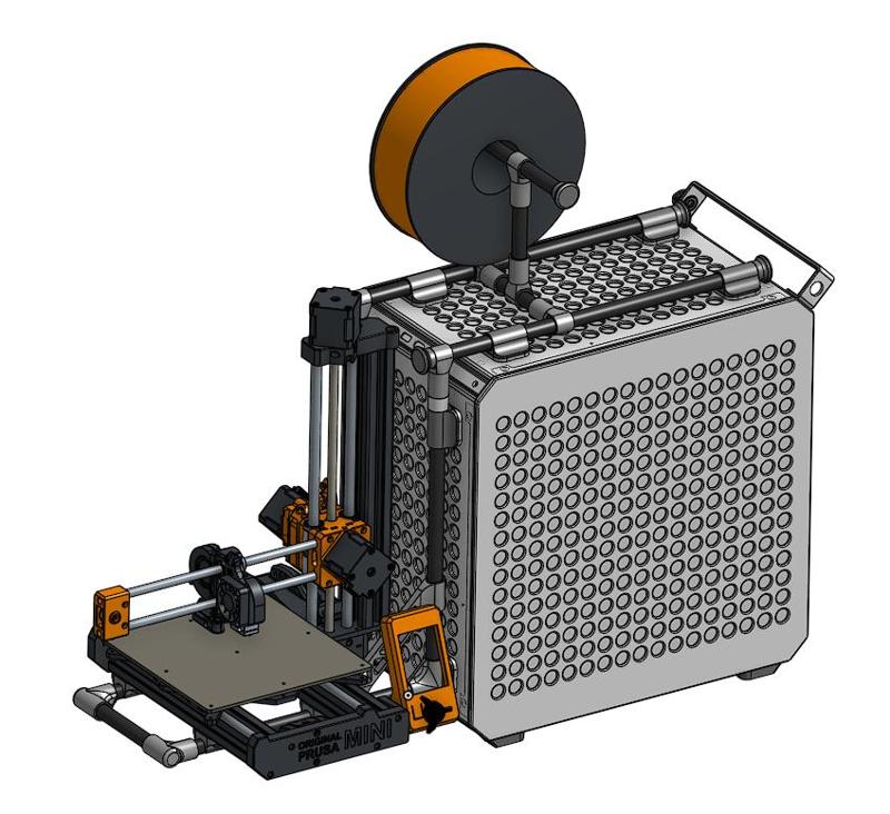 Prusa Mini mount for Qube500