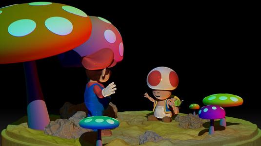 mario and toad from the upcoming super mario movie