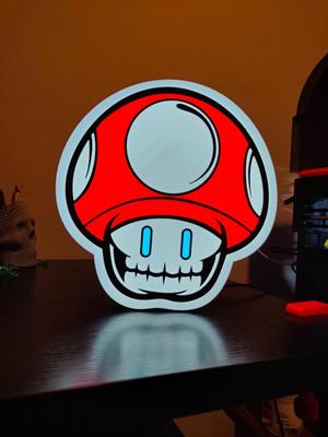 Mario mushroom x White walker mashup light box