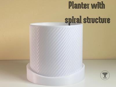 Planter with spiral structure