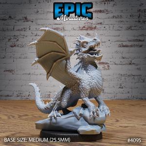 Green Dragon Wyrmling Roaring ‧ DnD Miniature ‧ Tabletop Miniatures ‧ Gaming Monster ‧ 3D Model ‧ RPG ‧ DnDminis ‧ STL FILE