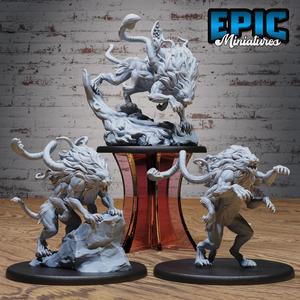Alpha Phase Panther Set ‧ DnD Miniature ‧ Tabletop Miniatures ‧ Gaming Monster ‧ 3D Model ‧ RPG ‧ DnDminis ‧ STL FILE