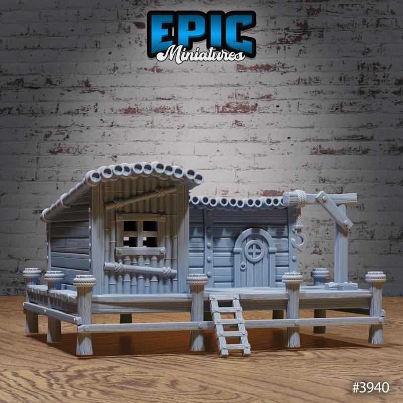 Fisherman House ‧ DnD Miniature ‧ Tabletop Miniatures ‧ Gaming Monster ‧ 3D Model ‧ RPG ‧ DnDminis ‧ STL FILE