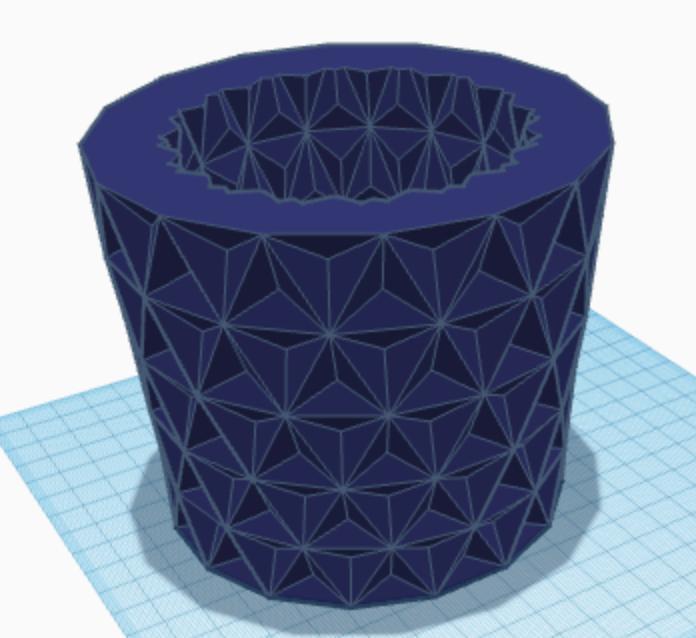 low poly plant pot