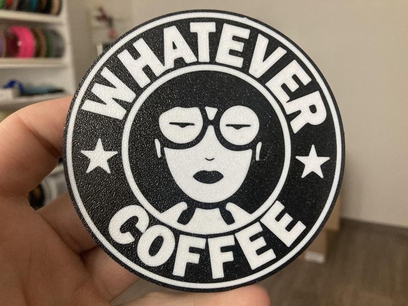 Whatever coffee coaster