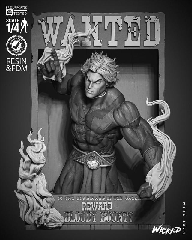 WICKED MARVEL ADAM WARLOCK POSTER BUST : TESTED AND READY FOR 3D PRINTING