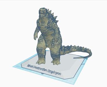 Godzilla Most Destructive Empolyee Award Base
