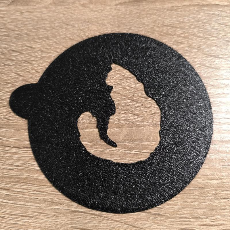 Maine Coon Latte Art Stencil