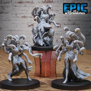 Medusa Bipedal Set ‧ DnD Miniature ‧ Tabletop Miniatures ‧ Gaming Monster ‧ 3D Model ‧ RPG ‧ DnDminis ‧ STL FILE
