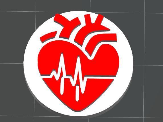 medical heart shoes charm