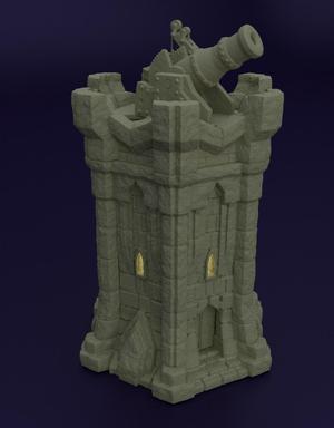 Dwarf Bombard Tower - Tabletop Terrain - 28 MM