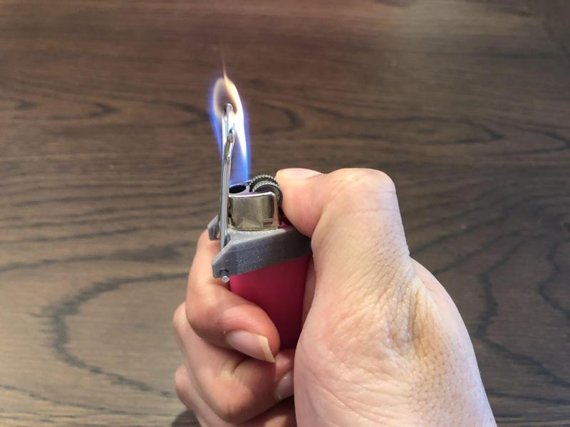 ORIGINAL Self Sanitizing Button/Screen Toucher Bic Lighter Accessory Foldable & Auto Locking