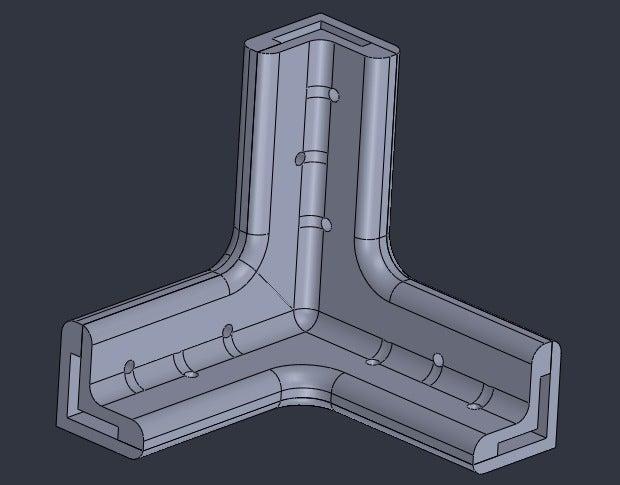 L-shaped 3/4" metal angle bars corner unions and accesories