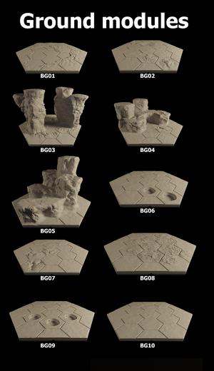 HexTerrain - ground modules