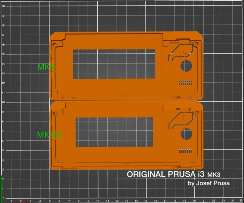 MK3S MK3S+ LCD Cover (Correct Size)