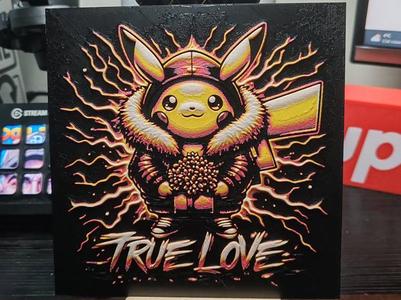 Hueforge Pikachu True Love 4 Colors