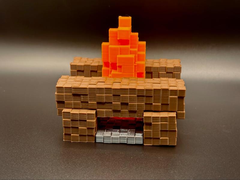Miniature Minecraft Campfire