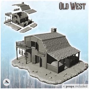 Farrier's workshop with barn and balcony (+ props) (26) - Cowboy USA America ACW American Civil War History Historical