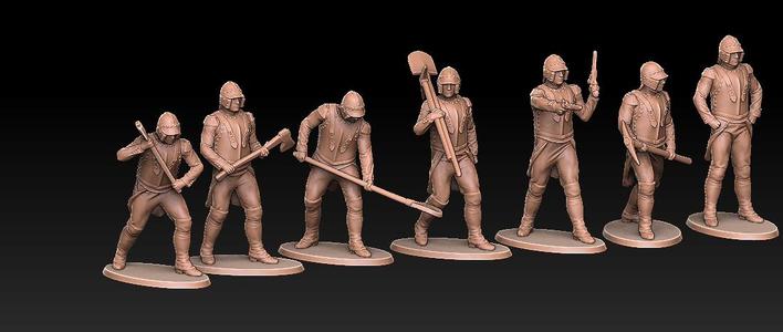 napoleonic french sappeurs at work