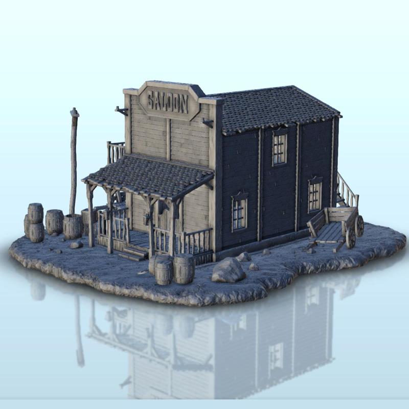 Old saloon with stairs to the back (2) - Six Gun Sound Desperado Old Chronicles Gunfight Gutshot Blackwater Gulch
