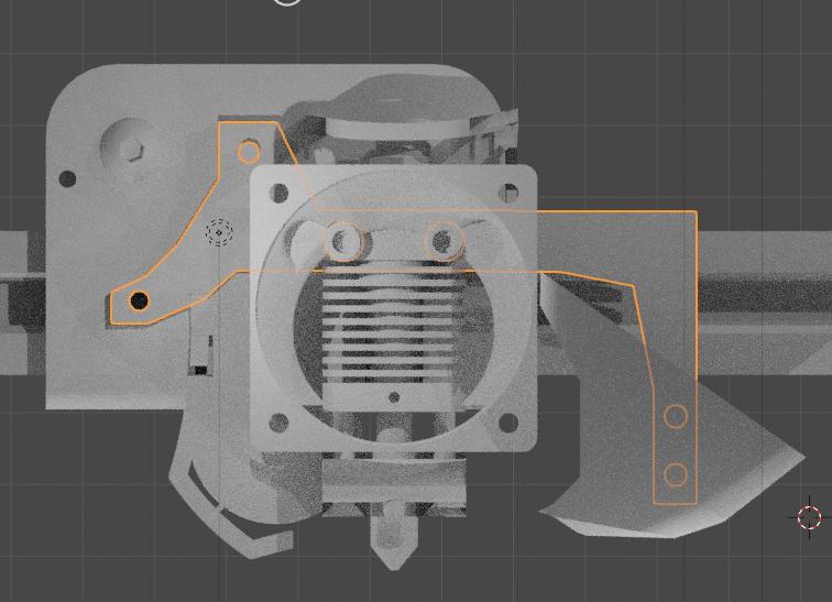 Creality Ender 3 v2 Hotend & Part Cooling Fan Duct Adapter for quiet 40mm fans