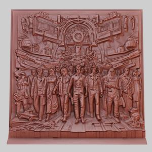 The Fifth Element 3d printer relief medallion obj stl