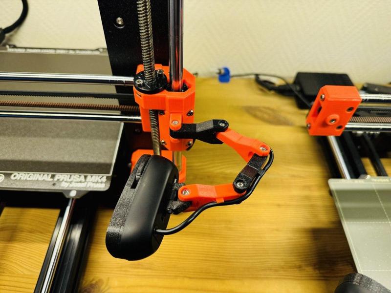 Logitech C270 Webcam holder and arm for Prusa MK4 Z-Axis (X-End-Clip)