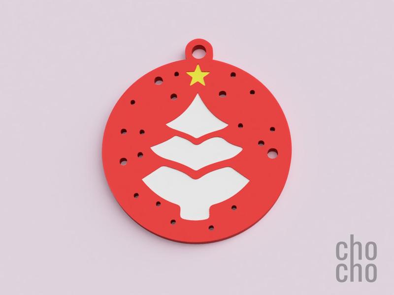 Christmas Tree Ornament Multicolor