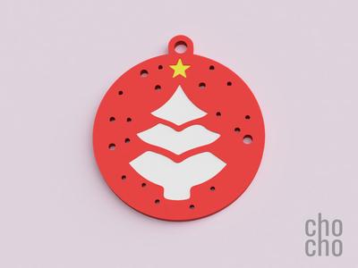 Christmas Tree Ornament Multicolor