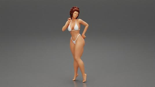 Sexy Woman wearing white bikini