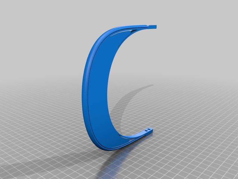 face mask with extra material for arms for better print