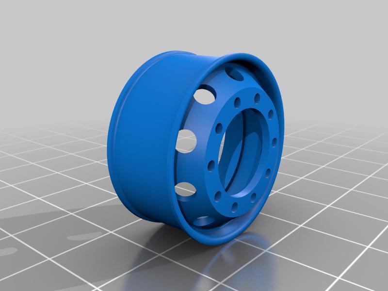 22'5 truck wheel rim, scale 1:24