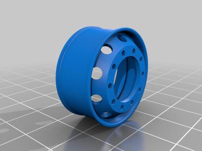 22'5 truck wheel rim, scale 1:24