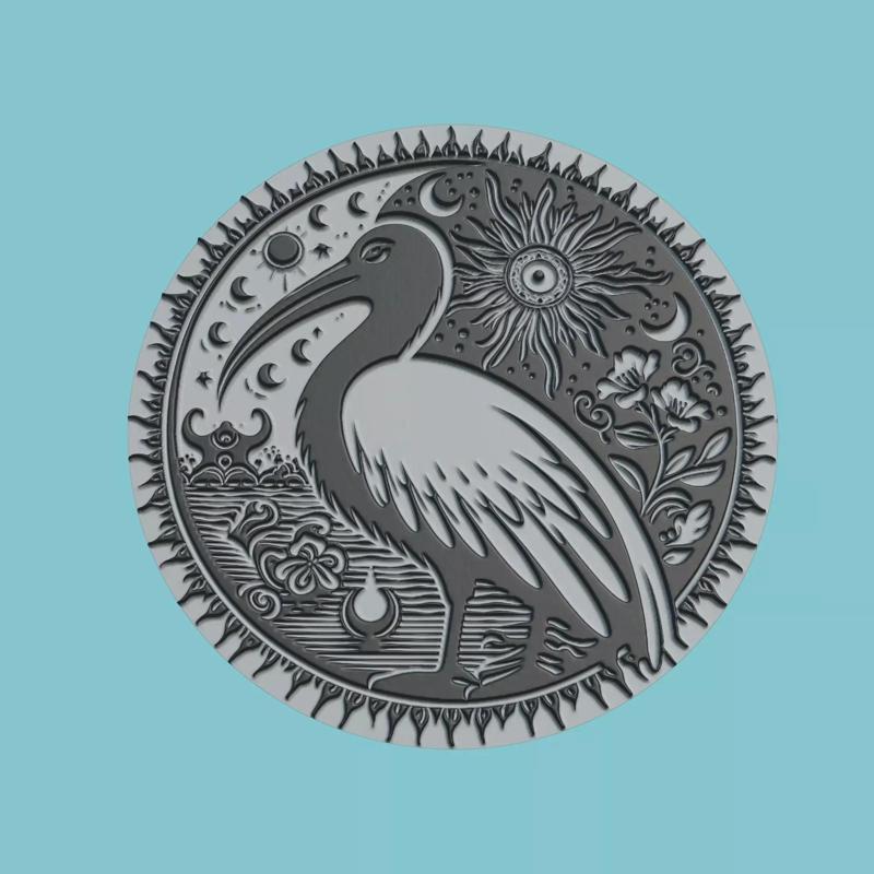 Ibis Animal Medallion Ibis Print Model