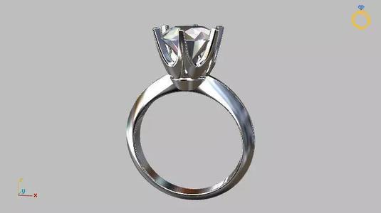 Solitaire Ring 8 50mm Gem