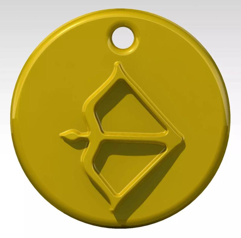SAGITTARIUS coin with letter d