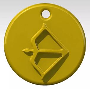 SAGITTARIUS coin with letter d