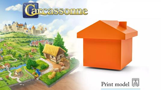 Carcassonne PIG-HOUSE Meeple Token Upgrade  3D Print Model