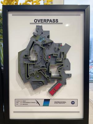 CS:GO CS2 Overpass - 3D Map Model for Printing / Counter-Strike Gaming Decor