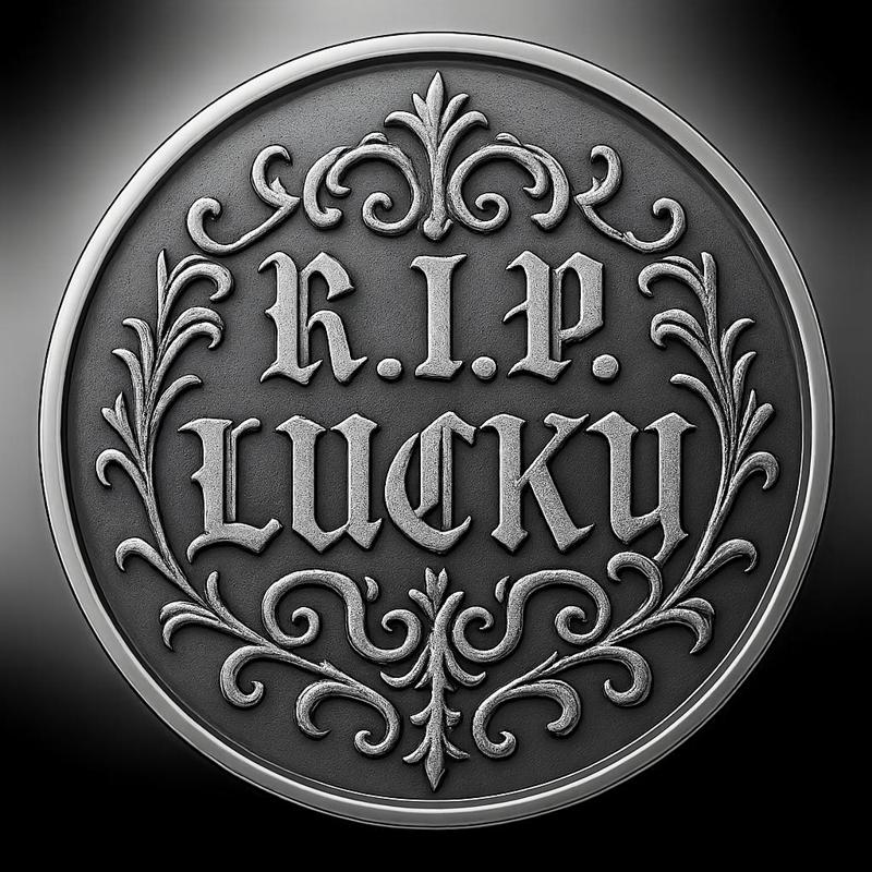 R.I.P LUCKY DEATH WARRANT GAME COIN TOKEN WALL ART