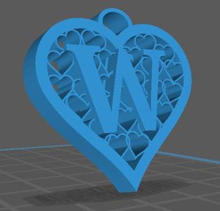 Simple W Necklace Pendant