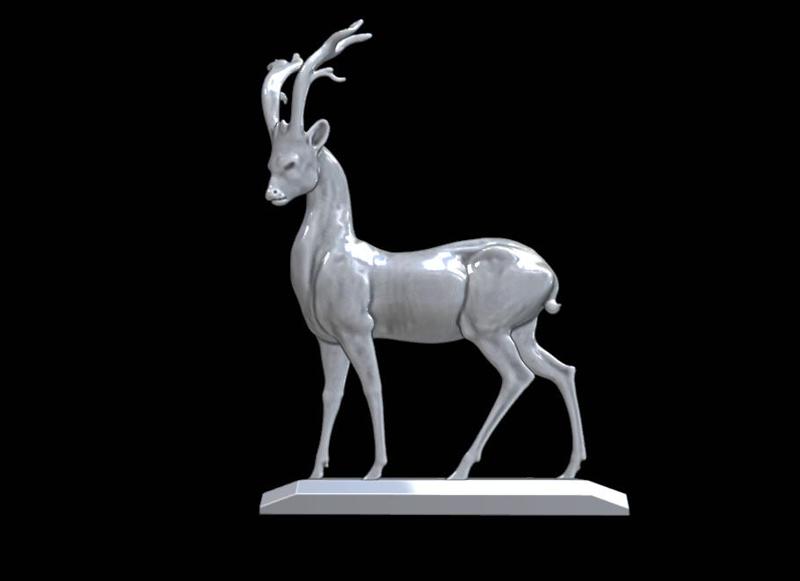 Noble Stag Standing in Still Grace – I463 Gift Bust Figure Unique & Detailed 3D Print Model